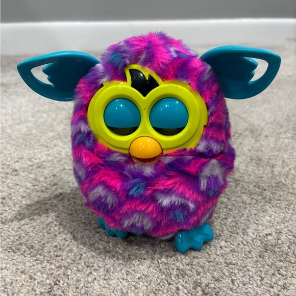 2012 Furby Purple Pink Houndstooth -Used- - Picture 1 of 4